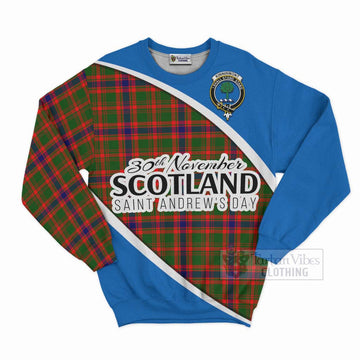 Kinninmont Family Crest Tartan Sweatshirt Celebrate Saint Andrew's Day in Style Unisex - Tartan Vibes Clothing
