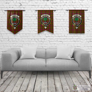 Kinninmont Tartan Gonfalon, Tartan Banner with Family Crest Rectangle - Tartan Vibes Clothing