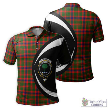 Kinninmont Tartan Men's Polo Shirt with Family Crest Circle Style Kid - Tartan Vibes Clothing