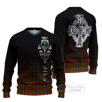 Kinninmont Tartan Ugly Sweater Featuring Alba Gu Brath Family Crest Celtic Inspired Unisex - Tartan Vibes Clothing