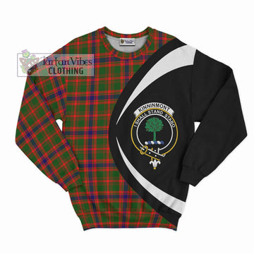 Kinninmont Tartan Sweatshirt with Family Crest Circle Style Unisex - Tartan Vibes Clothing