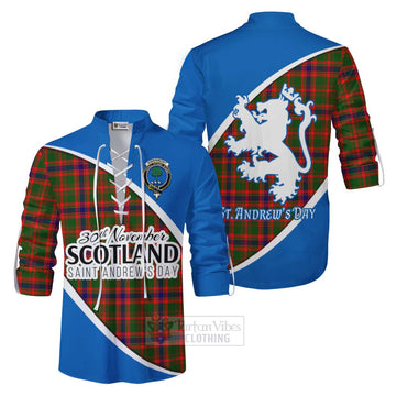 Kinninmont Family Crest Tartan Ghillie Kilt Shirt Celebrate Saint Andrew's Day in Style Men - Tartan Vibes Clothing