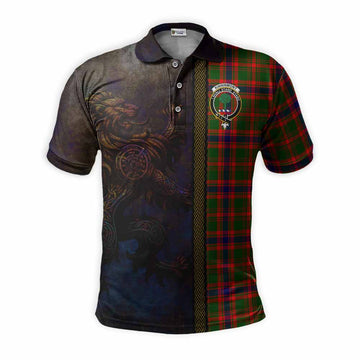 Kinninmont Tartan Family Crest Polo Shirt Alba Gu Brath Be Brave Lion Ancient Style Kid - Tartan Vibes Clothing
