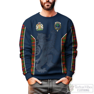 Kinninmont Tartan Sweater with Family Crest and Lion Rampant Vibes Sport Style