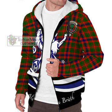 Kinninmont Tartan Sherpa Hoodie with Alba Gu Brath Regal Lion Emblem Unisex S - Tartan Vibes Clothing