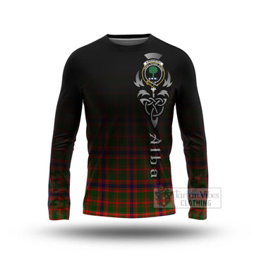 Kinninmont Tartan Long Sleeve T-Shirt Featuring Alba Gu Brath Family Crest Celtic Inspired Unisex - Tartan Vibes Clothing