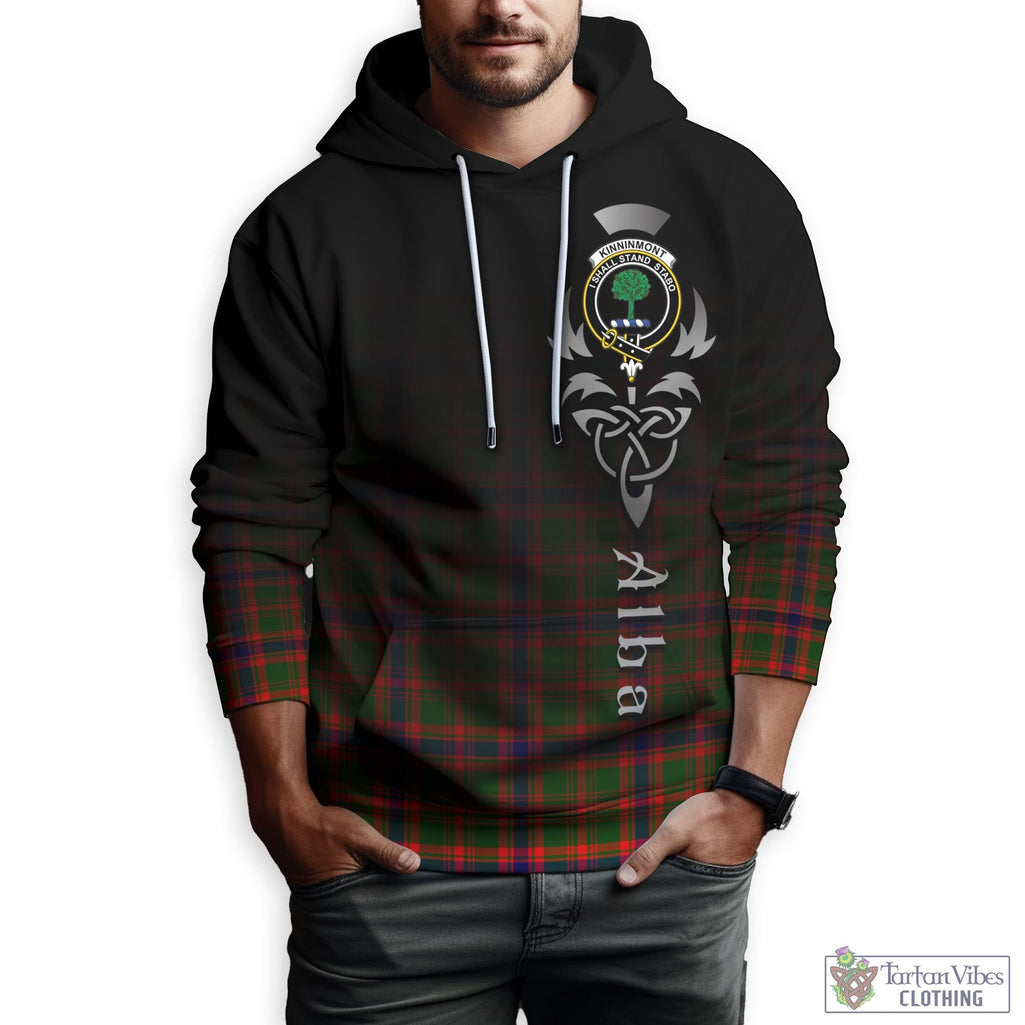 Kinninmont Tartan Hoodie Featuring Alba Gu Brath Family Crest Celtic Inspired Zip Hoodie - Tartan Vibes Clothing
