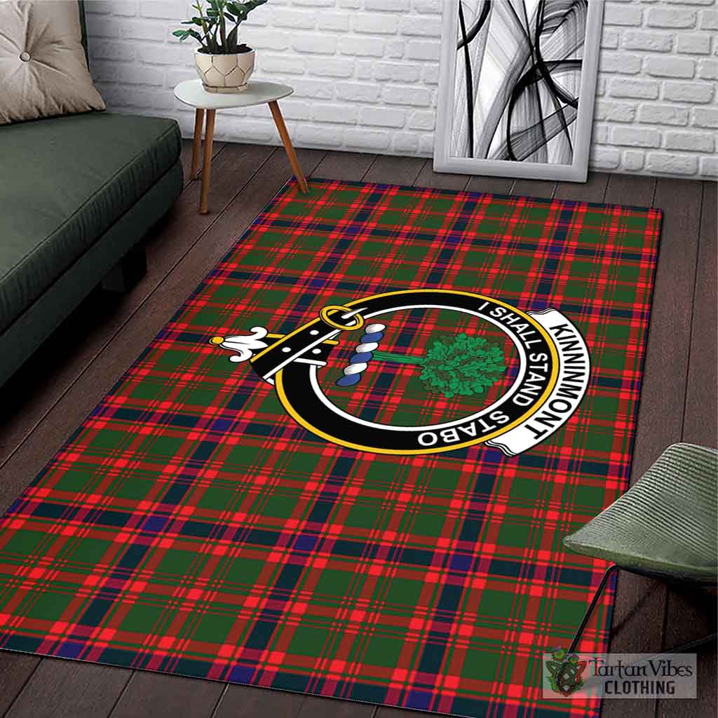 Kinninmont Tartan Area Rug with Family Crest L 59*86 inch (150x220 cm) - Tartan Vibes Clothing