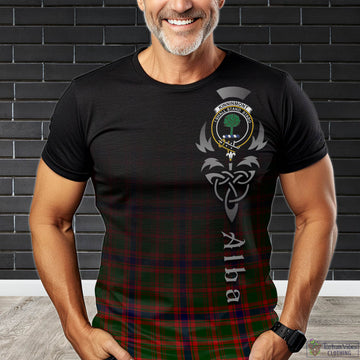 Kinninmont Tartan T-Shirt Featuring Alba Gu Brath Family Crest Celtic Inspired