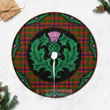 Kinninmont Tartan Christmas Tree Skirt Scottish Thistle Style Casual Tree Skirts - Tartan Vibes Clothing