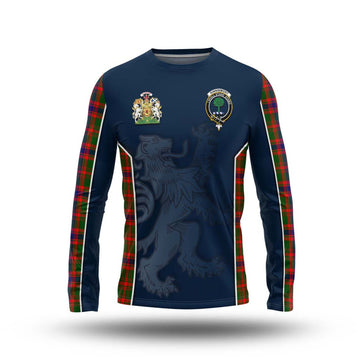 Kinninmont Tartan Long Sleeve T-Shirt with Family Crest and Lion Rampant Vibes Sport Style Unisex - Tartan Vibes Clothing