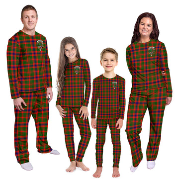 Kinninmont Tartan Pajamas Family Set with Family Crest Kid - Tartan Vibes Clothing