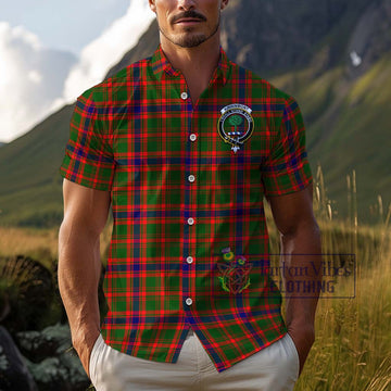 Kinninmont Tartan Cotton Hawaiian Shirt with Family Crest Kid - Tartan Vibes Clothing