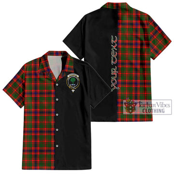 Kinninmont Tartan Hawaiian Shirt with Family Crest and Half Of Me Style Kid - Tartan Vibes Clothing