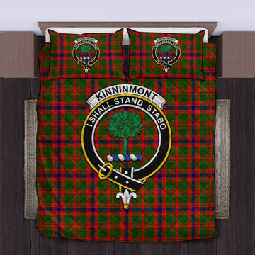 Kinninmont Tartan Quilt Bed Set with Family Crest King - Tartan Vibes Clothing