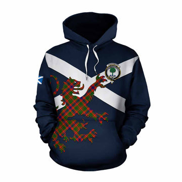 Kinninmont Tartan Lion Rampant Cotton Hoodie Proudly Display Your Heritage with Alba Gu Brath and Clan Name Pullover Hoodie XS - Tartan Vibes Clothing