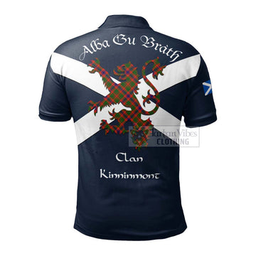 Kinninmont Tartan Lion Rampant Polo Shirt Proudly Display Your Heritage with Alba Gu Brath and Clan Name - Tartan Vibes Clothing