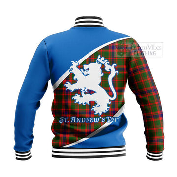 Kinninmont Family Crest Tartan Baseball Jacket Celebrate Saint Andrew's Day in Style - Tartan Vibes Clothing