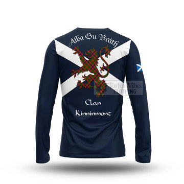 Kinninmont Tartan Lion Rampant Long Sleeve T-Shirt Proudly Display Your Heritage with Alba Gu Brath and Clan Name - Tartan Vibes Clothing