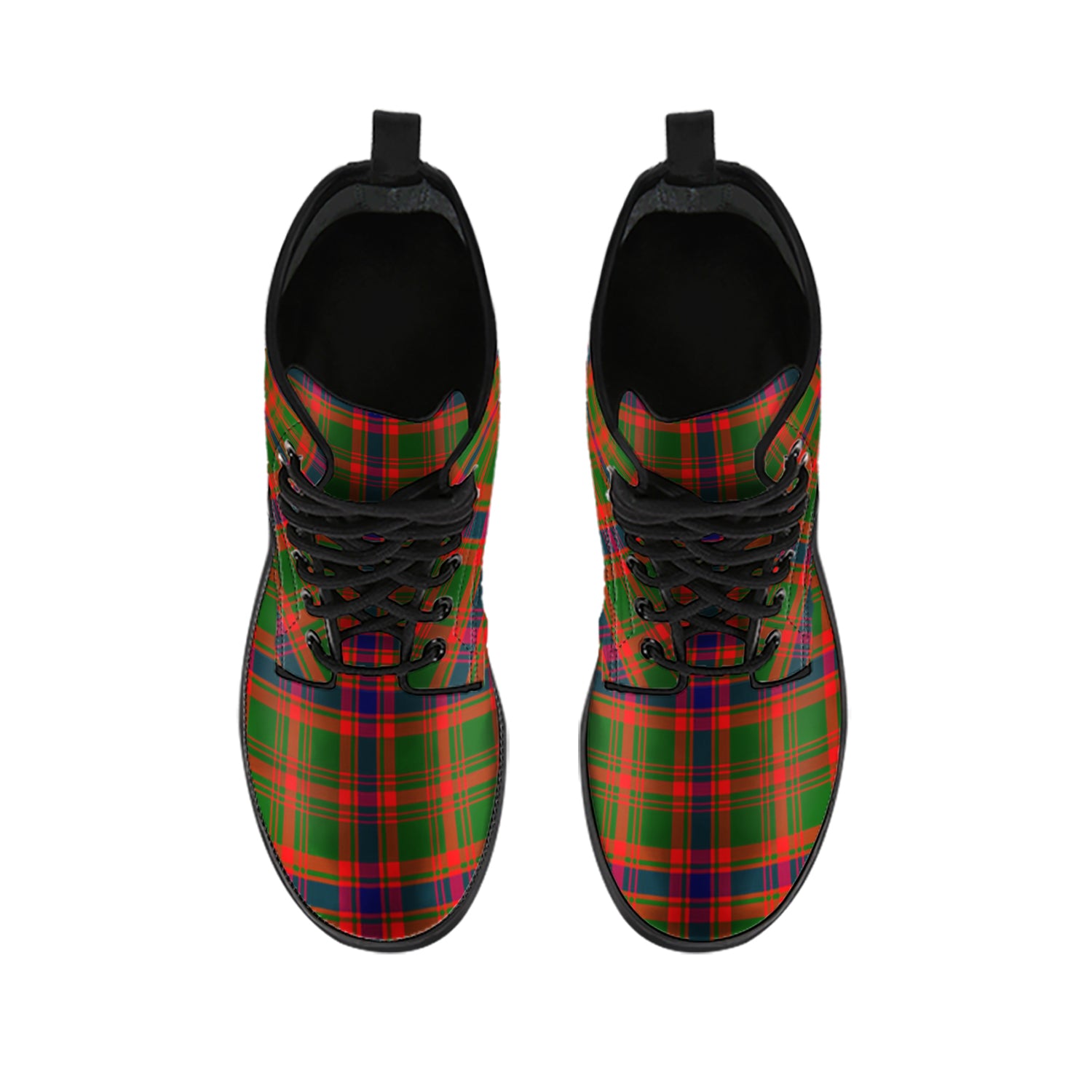 Kinninmont Tartan Leather Boots - Tartan Vibes Clothing