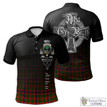 Kinninmont Tartan Polo Shirt Featuring Alba Gu Brath Family Crest Celtic Inspired - Tartan Vibes Clothing