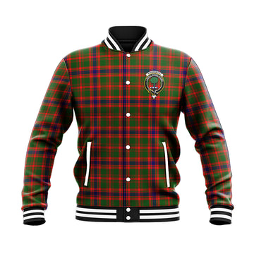 Kinninmont Tartan Baseball Jacket with Family Crest - Tartan Vibes Clothing