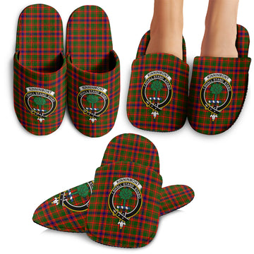 Kinninmont Tartan Home Slippers with Family Crest - Tartan Vibes Clothing