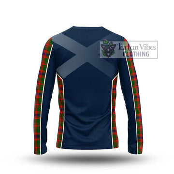 Kinninmont Tartan Long Sleeve T-Shirt with Family Crest and Lion Rampant Vibes Sport Style - Tartan Vibes Clothing