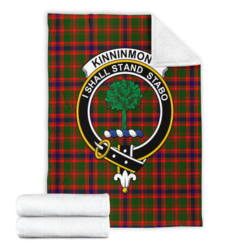 Kinninmont Tartan Blanket with Family Crest