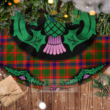 Kinninmont Tartan Christmas Tree Skirt Scottish Thistle Style - Tartan Vibes Clothing