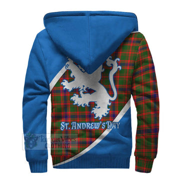 Kinninmont Family Crest Tartan Sherpa Hoodie Celebrate Saint Andrew's Day in Style - Tartan Vibes Clothing