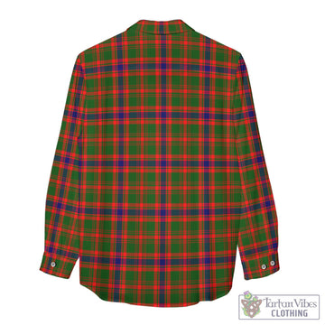 Kinninmont Tartan Women's Casual Shirt with Family Crest - Tartan Vibes Clothing