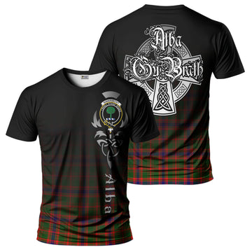 Kinninmont Tartan T-Shirt Featuring Alba Gu Brath Family Crest Celtic Inspired - Tartan Vibes Clothing