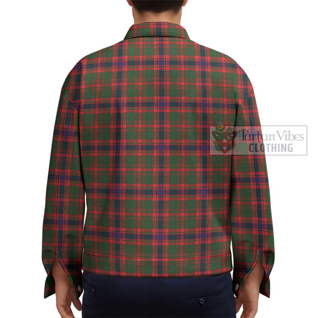 Kinninmont Tartan Unisex Lapel Cotton Jacket - Tartan Vibes Clothing