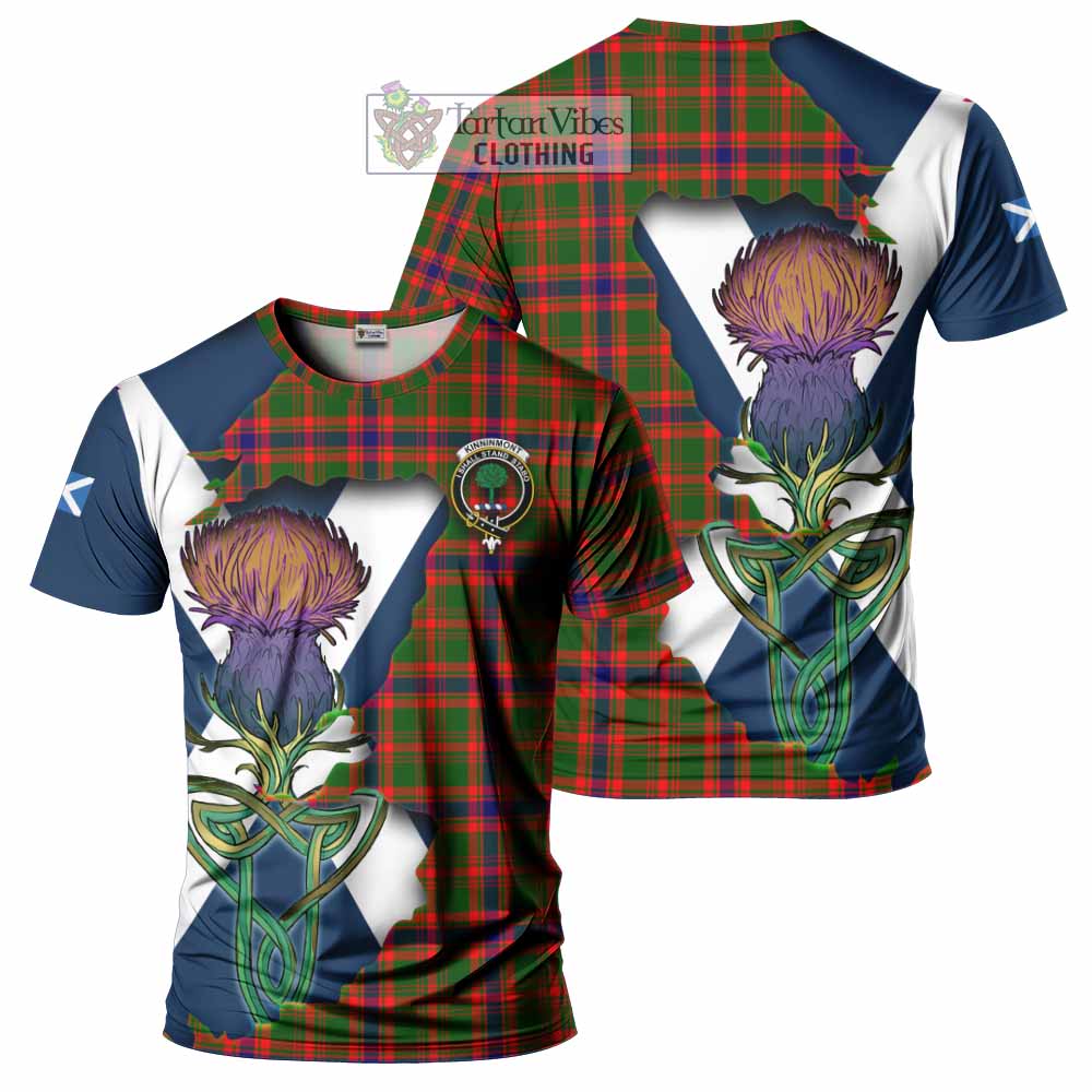 Kinninmont Tartan Family Crest T-Shirt Scottish Thistle Celtic Inspired - Tartan Vibes Clothing