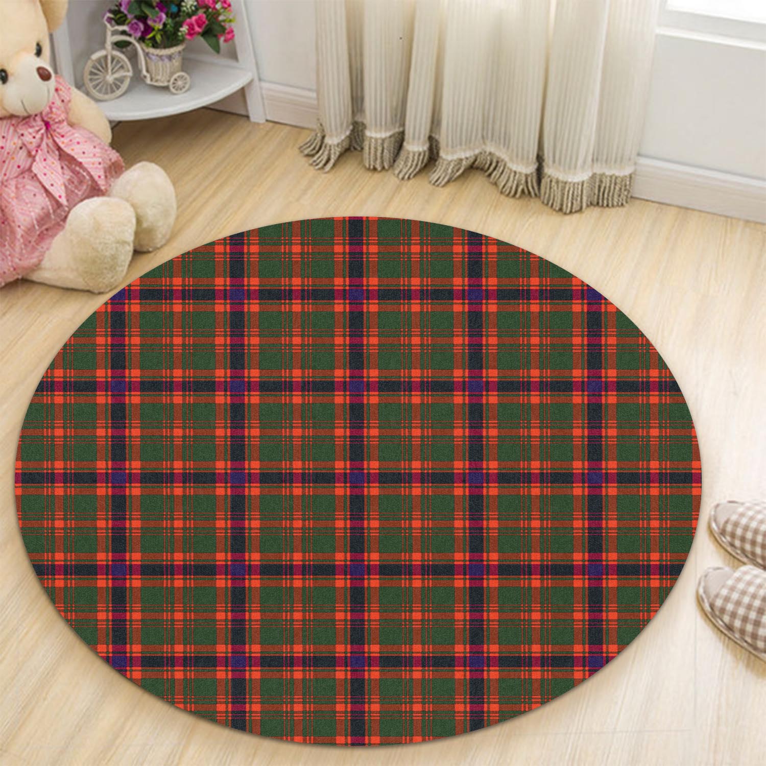 Kinninmont Tartan Round Rug - Tartan Vibes Clothing