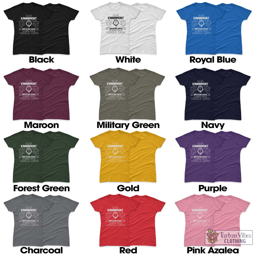 Kinninmont Family Crest 2D Cotton Women's T-Shirt Wreaking Havoc Style - 2D-tartanvibesclothing