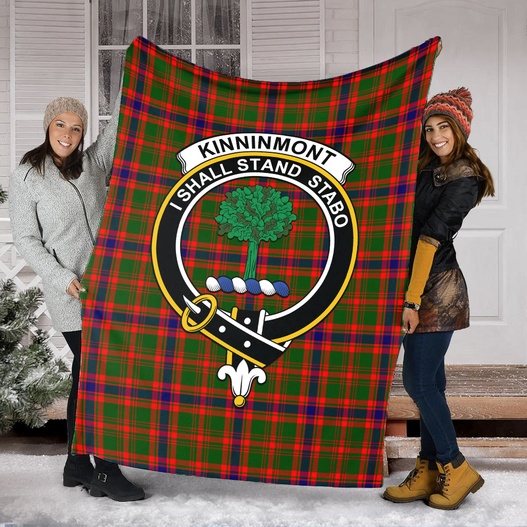 Kinninmont Tartan Blanket with Family Crest - Tartan Vibes Clothing