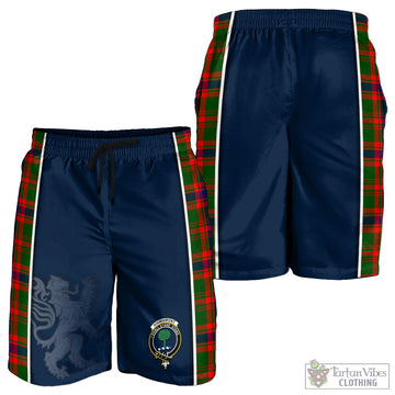 Kinninmont Tartan Men's Shorts with Family Crest and Lion Rampant Vibes Sport Style - Tartan Vibes Clothing