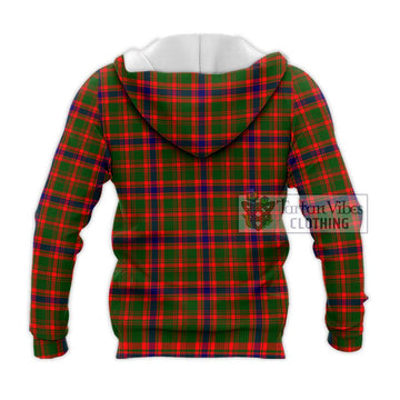 Kinninmont Tartan Knitted Hoodie with Family Crest DNA In Me Style - Tartan Vibes Clothing