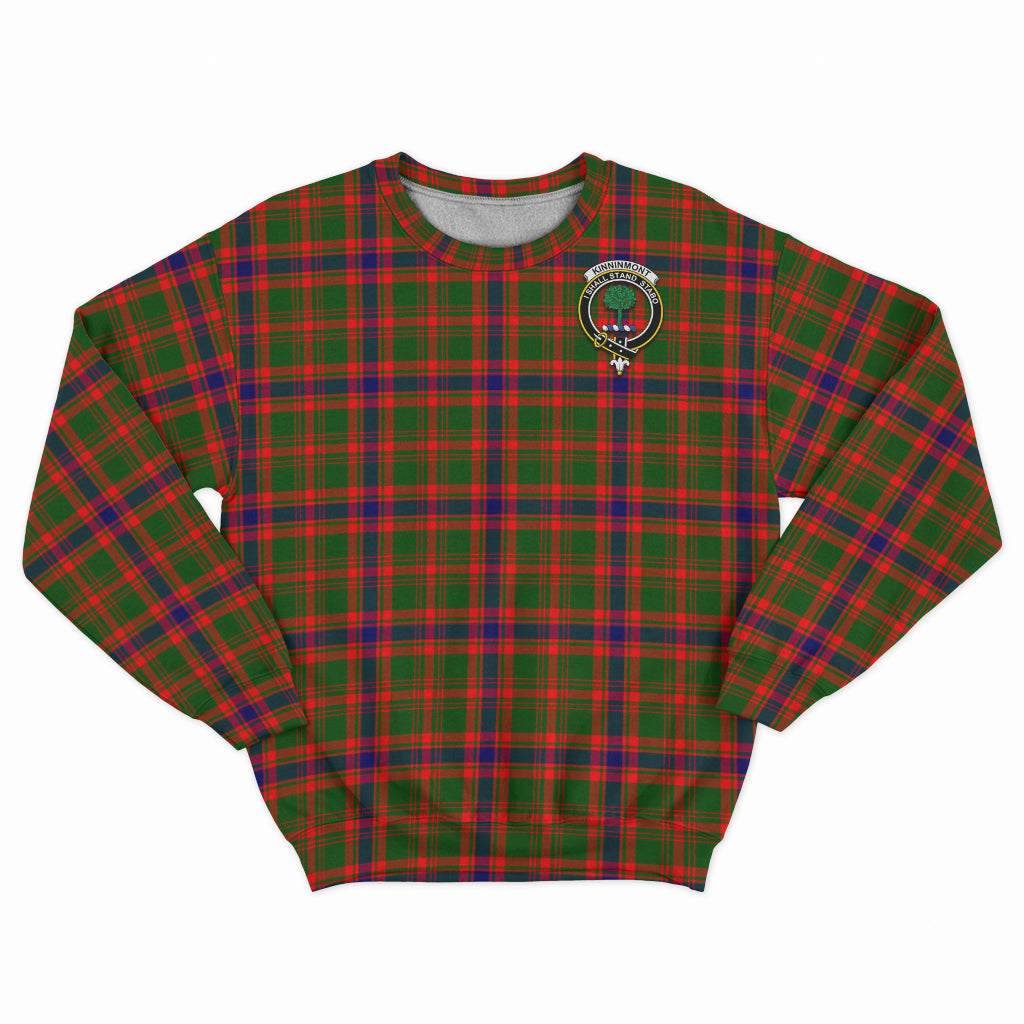 Kinninmont Tartan Sweatshirt with Family Crest - Tartan Vibes Clothing