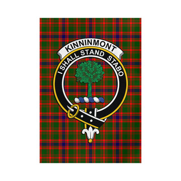 Kinninmont Tartan Garden Flag with Family Crest