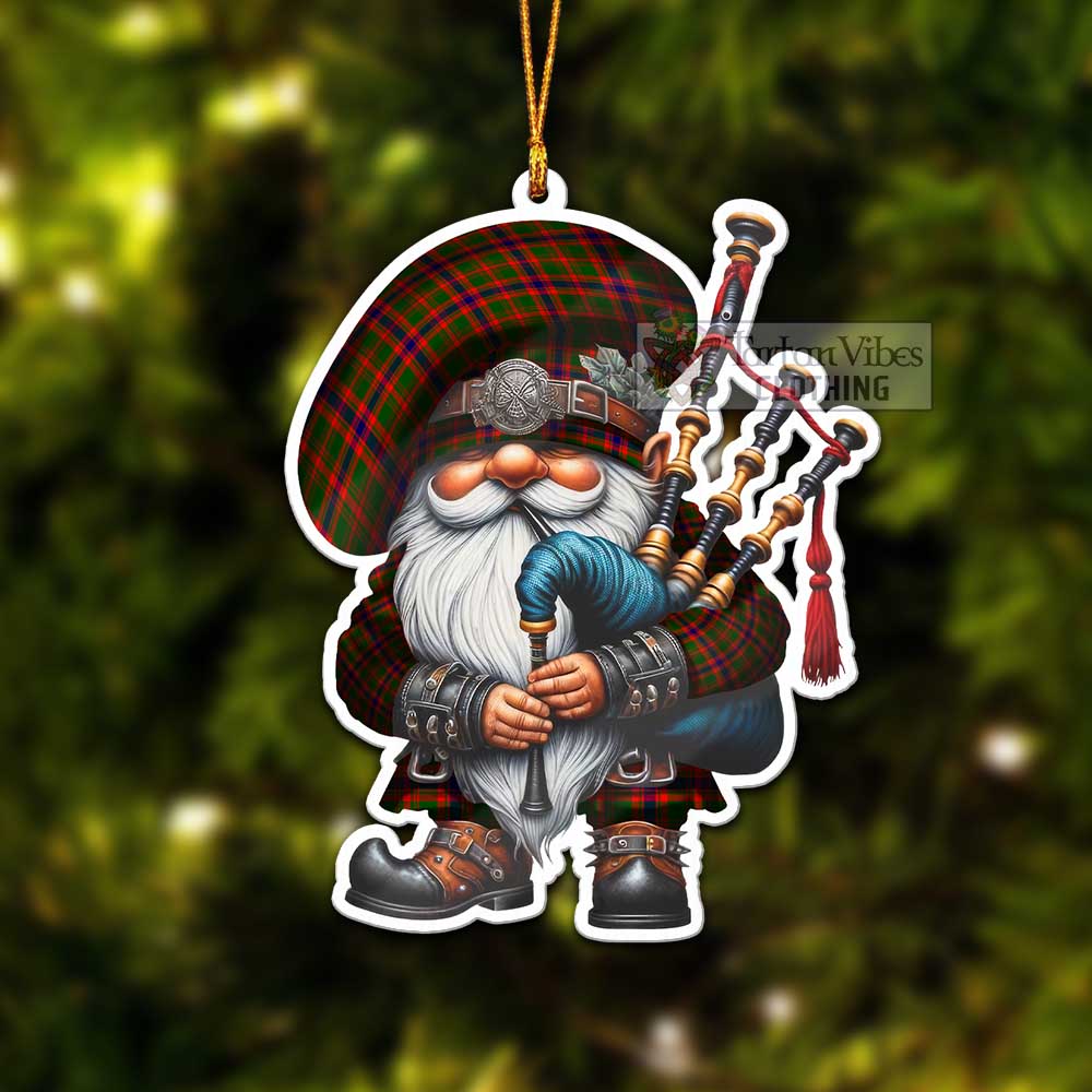 Kinninmont Tartan Bagpiper Gnome Christmas Ornament - Tartan Vibes Clothing