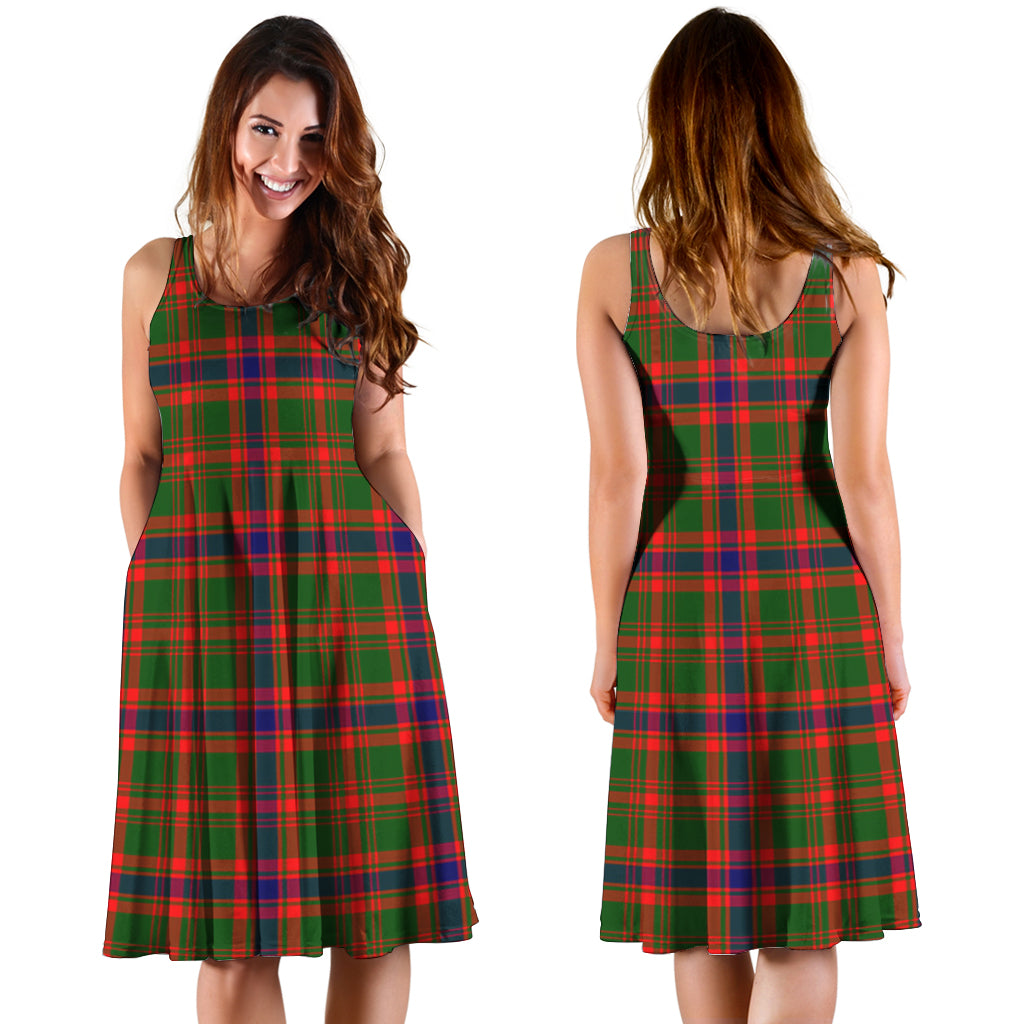 Kinninmont Tartan Sleeveless Midi Womens Dress - Tartan Vibes Clothing