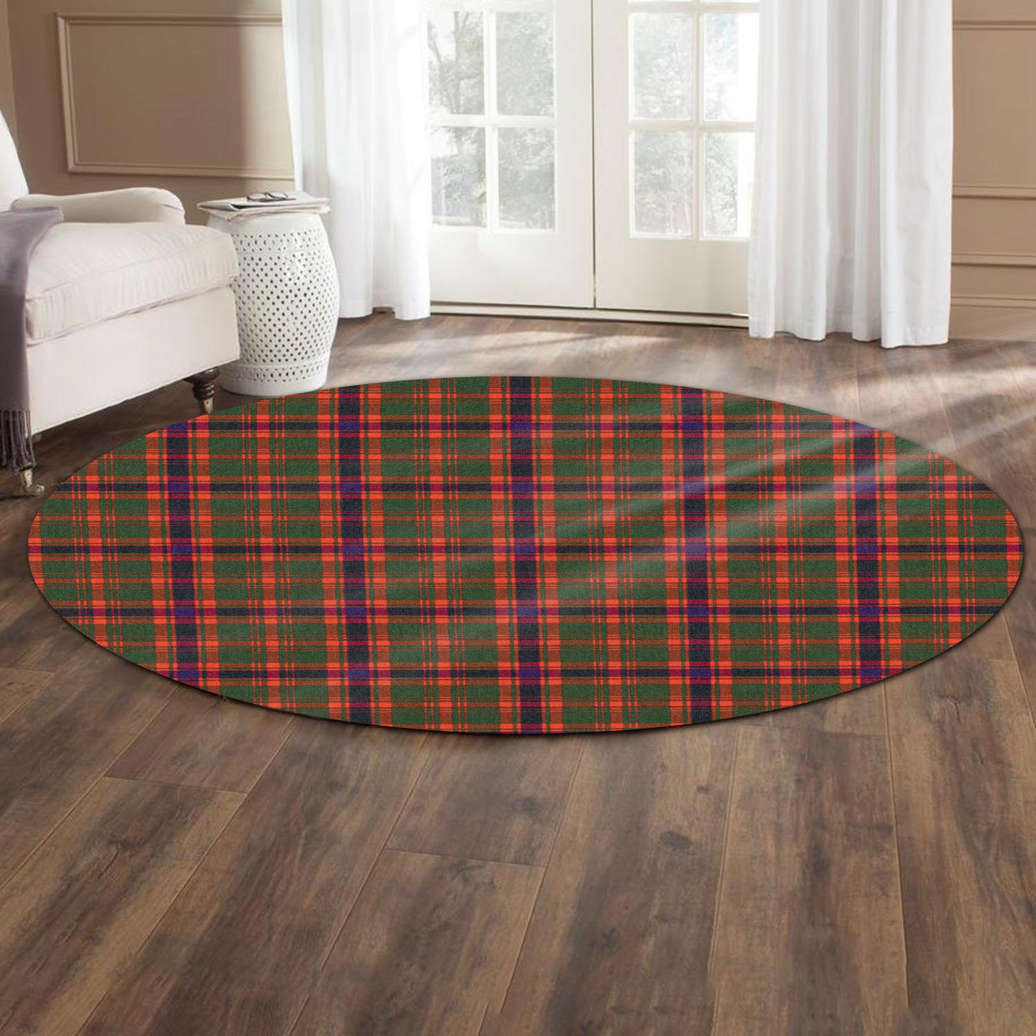 Kinninmont Tartan Round Rug - Tartan Vibes Clothing