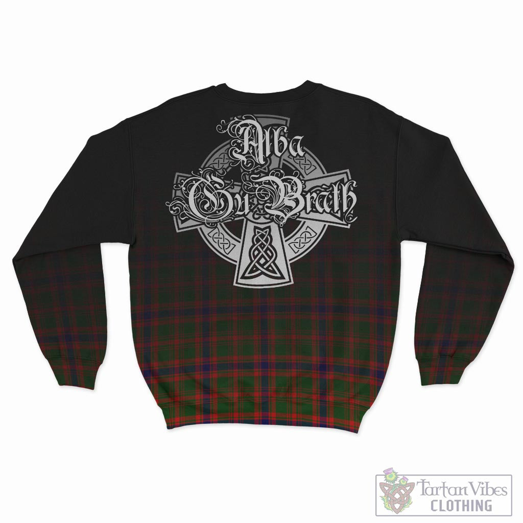 Kinninmont Tartan Sweatshirt Featuring Alba Gu Brath Family Crest Celtic Inspired - Tartan Vibes Clothing