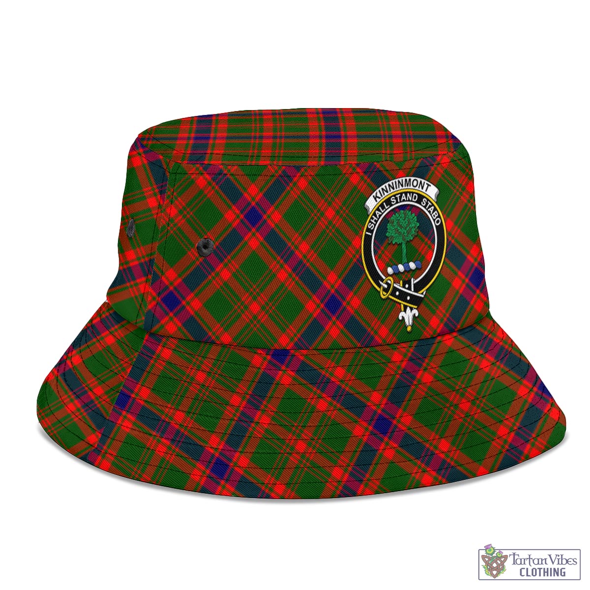 Kinninmont Tartan Bucket Hat with Family Crest - Tartan Vibes Clothing