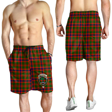 Kinninmont Tartan Mens Shorts with Family Crest - Tartan Vibes Clothing