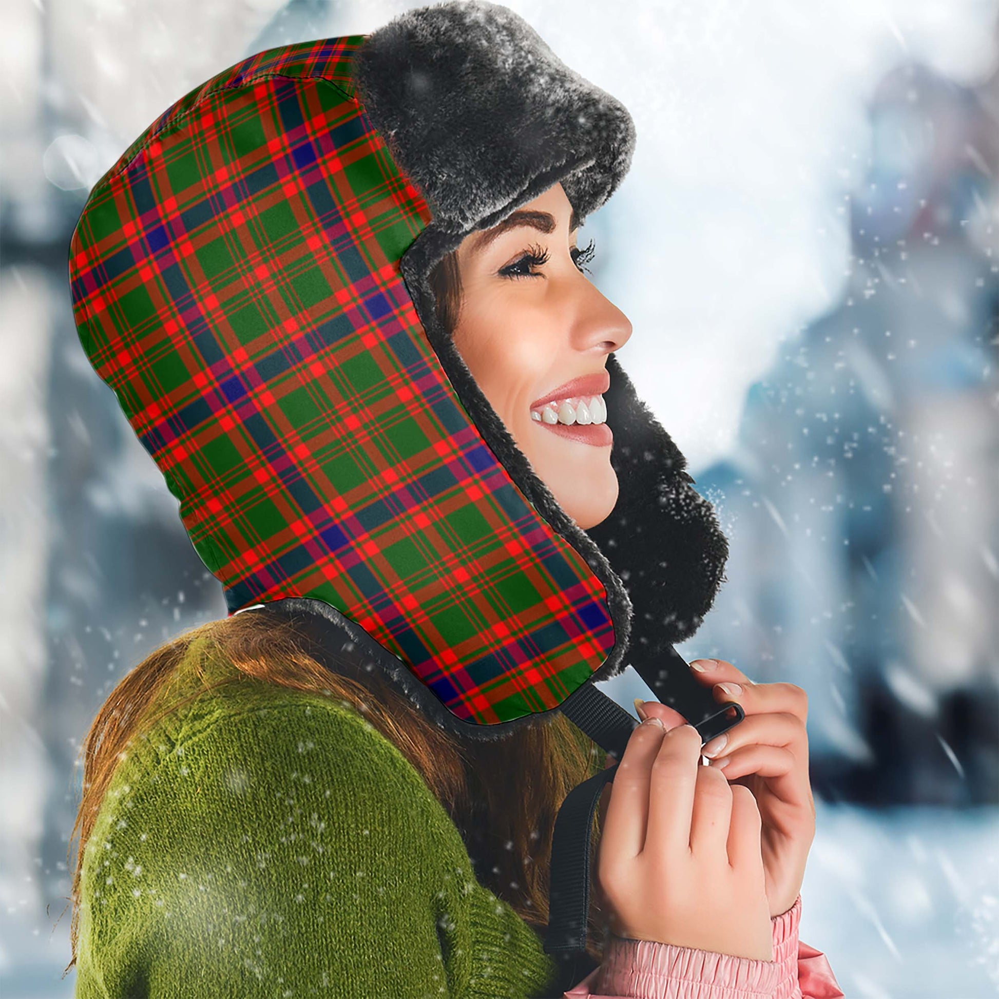 Kinninmont Tartan Winter Trapper Hat - Tartan Vibes Clothing