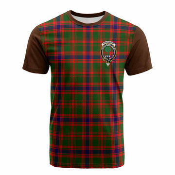 Kinninmont Tartan Accent Cotton T-shirt with Family Crest